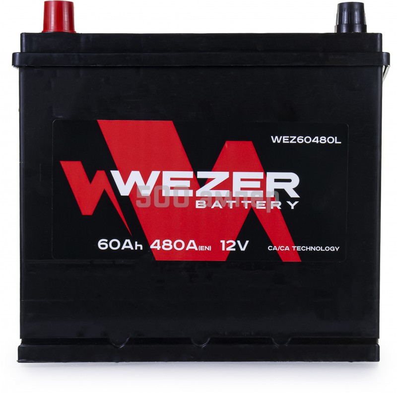 Аккумулятор WEZER 60Ah 480A +слева WEZ60480L_WZR