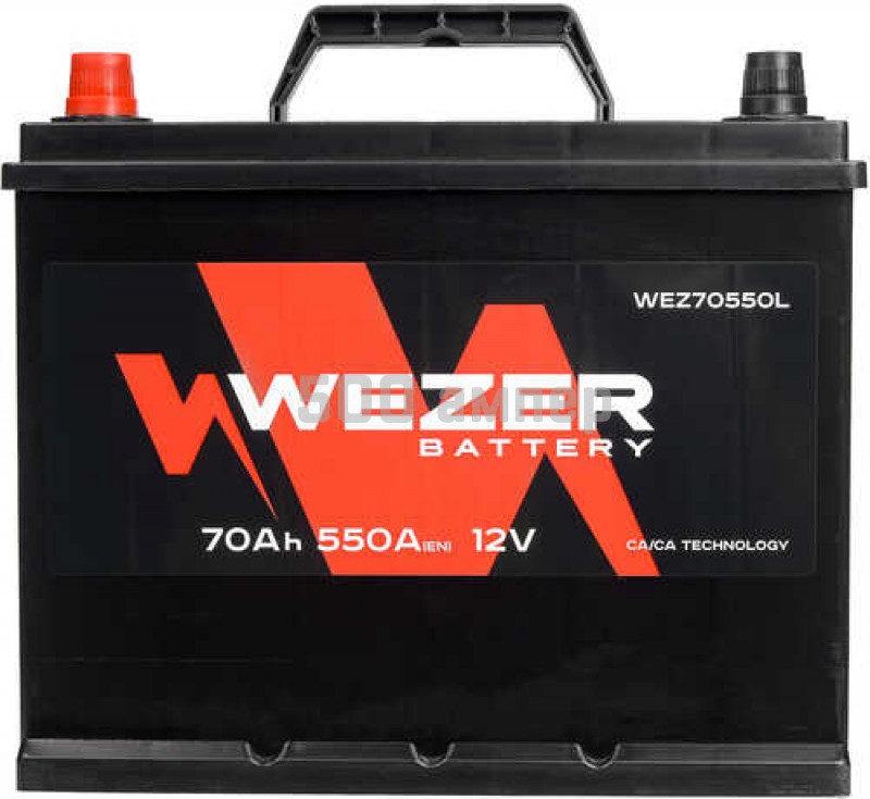 Аккумулятор WEZER 70Ah 550A  +слева 261/175/225 WEZ70550L_WZR