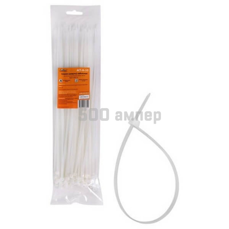 Стяжки (хомуты) кабельные AIRLINE (ACTN10) 3.6x300мм, пластиковые, белые, 100шт ACTN10_ARL