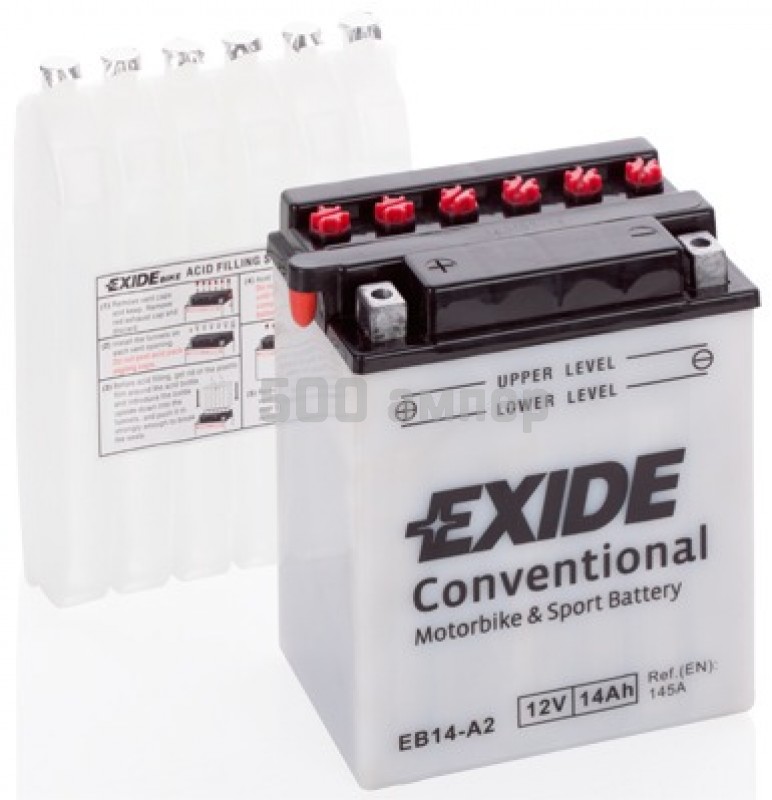 Аккумулятор EXIDE  Moto 14Ah 145A EB14-A2 EB14A2_EXI