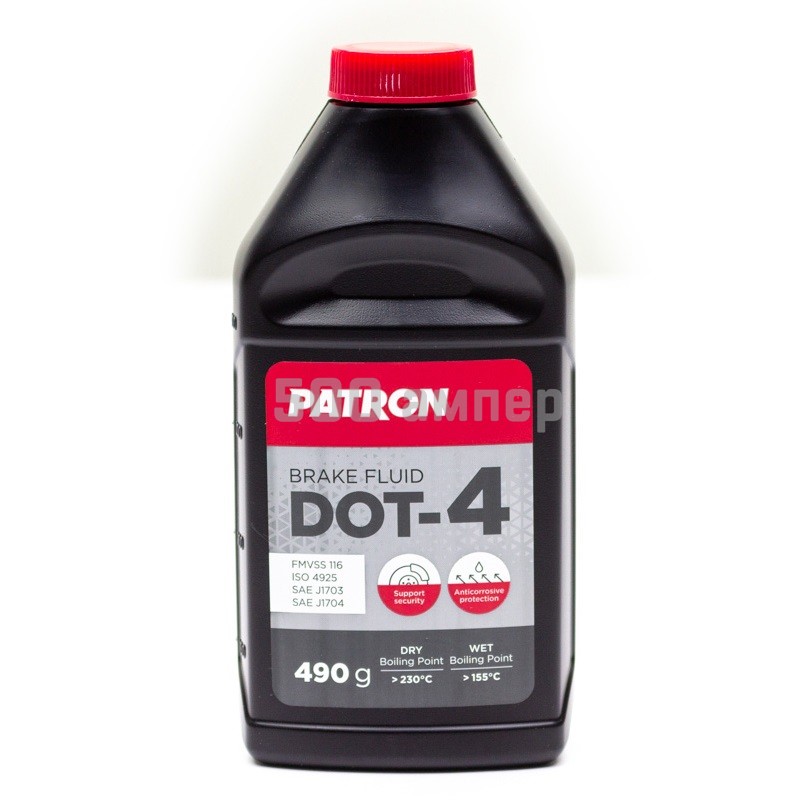 Жидкость тормозная DOT-4 для авто c ABS 490гр (PBF450) PATRON PBF450