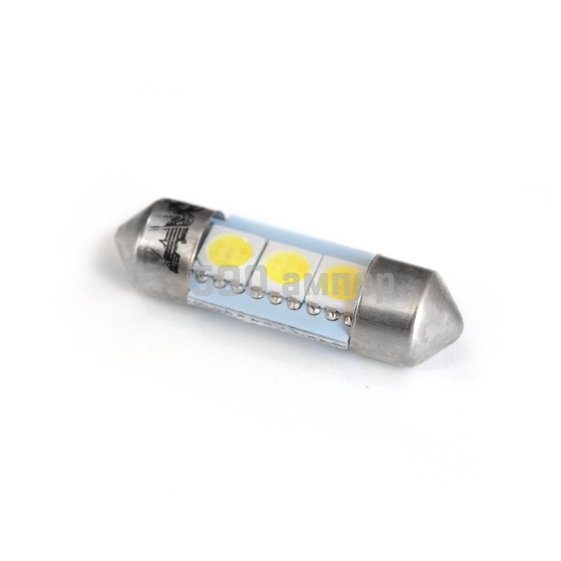 Лампочка светодиодная AVS (A07043S) белый (SV8.5/8) 3SMD 5050 31мм 2шт A07043S_AV1