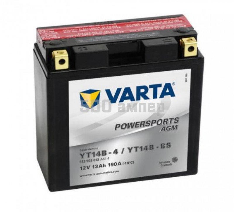 Аккумулятор VARTA Moto AGM 12Ah YT14B-BS (512 903 013) 512903013