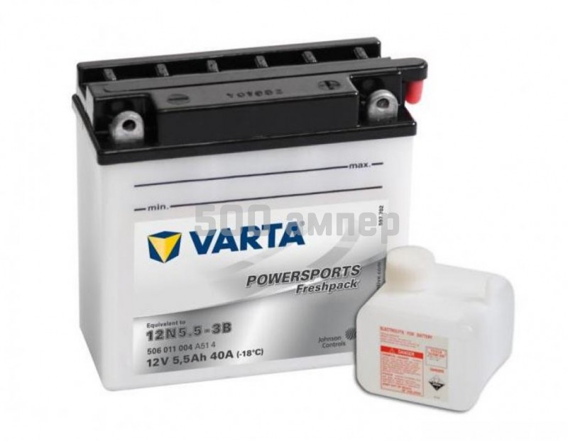 Аккумулятор VARTA Moto 5.5 Ah 55A 12N5.5-3B (506 011 004) 506011004_VAR