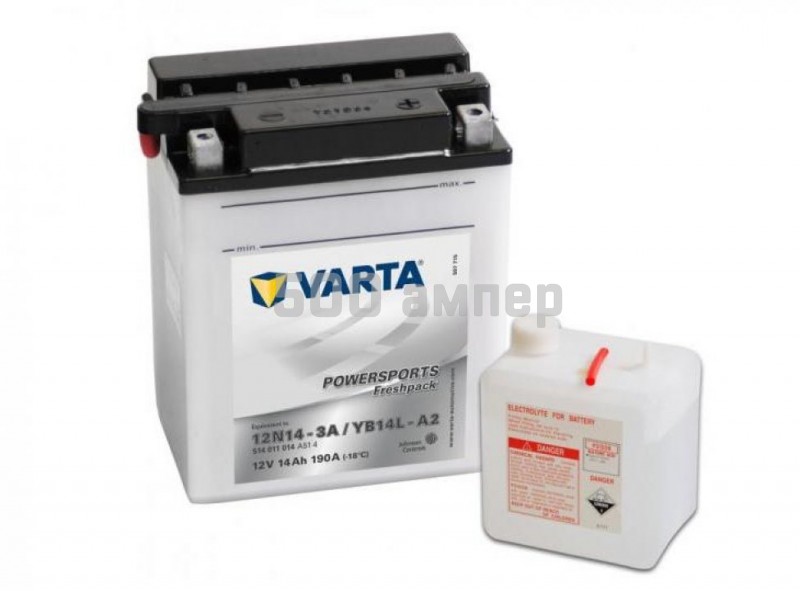 Аккумулятор VARTA Moto 14 Ah 190A YB14L-A2/B14L-A2 (514011019) 36843