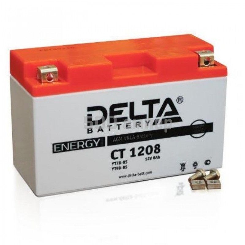 Аккумулятор Delta CT 1208 8Ah (YT7B-BS, YT7B-4, YT9B-BS) 27322