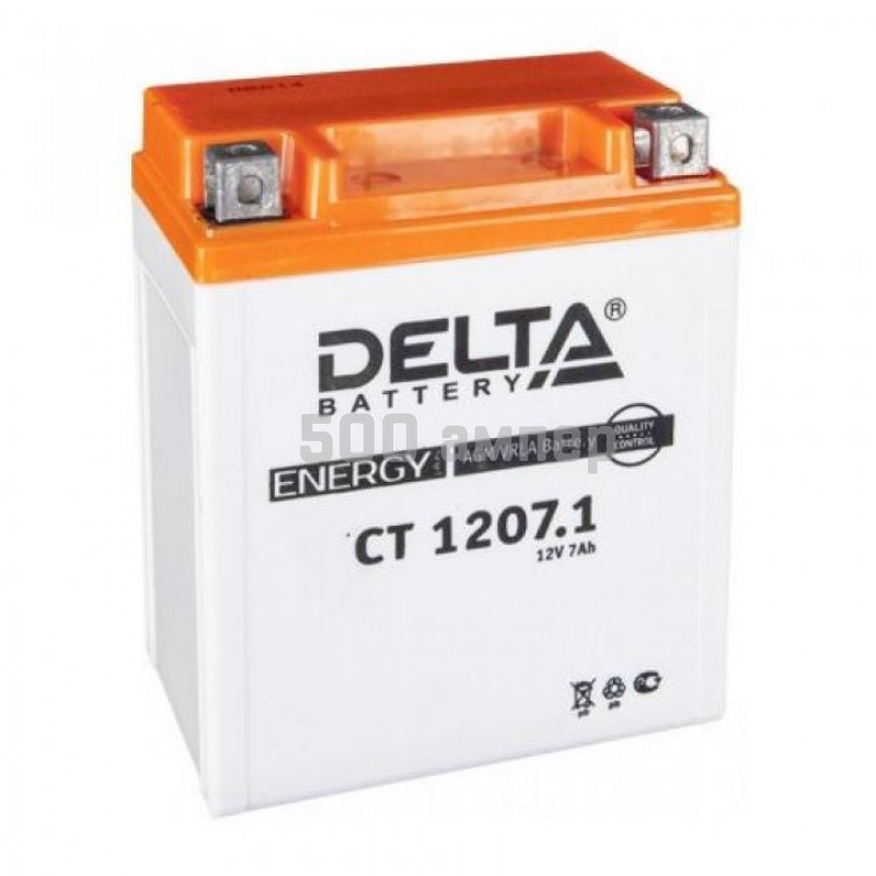 Аккумулятор Delta CT 1207.1  7Ah  (YTX7L-BS) 27320