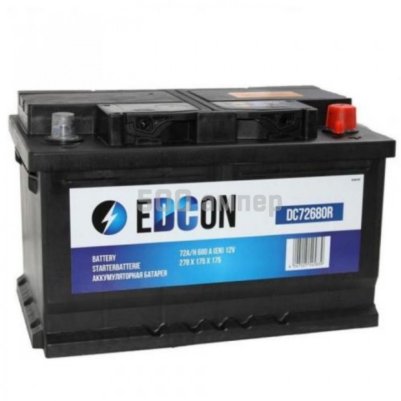 Аккумулятор Edcon 72Ah 680А (-+) DC72680R DC72680R_EDC