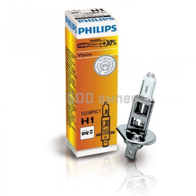 Лампа Philips H1 12V 55W +30% (12258PRC1) 3398