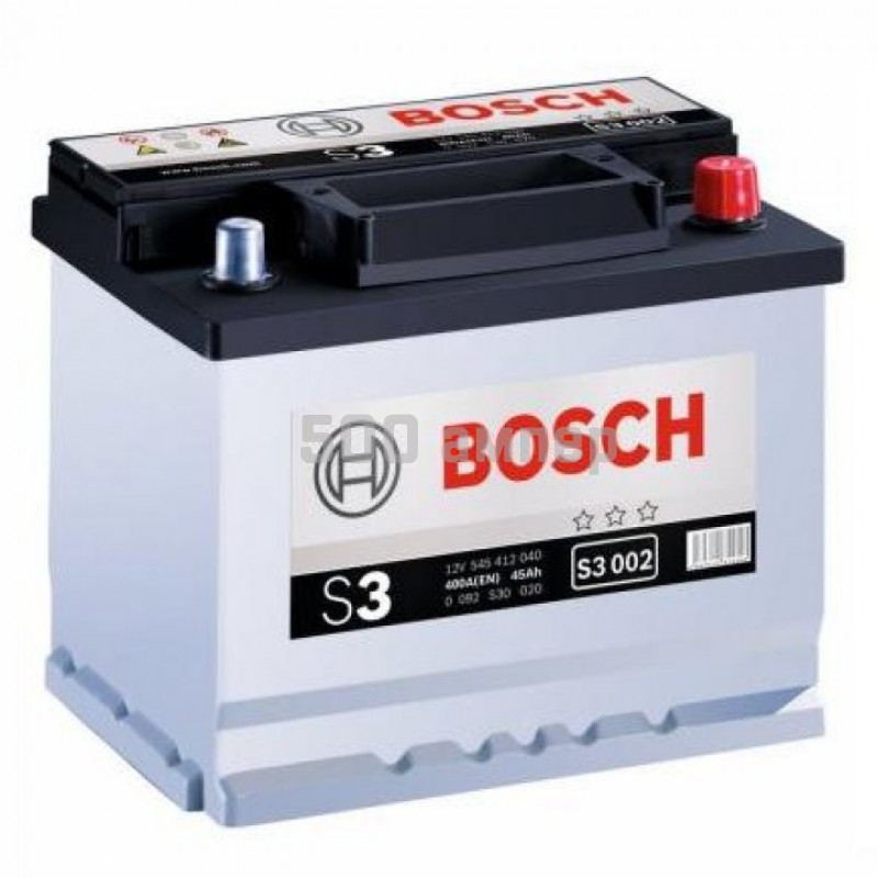 Аккумулятор Bosch S3 016 45Ah 300A пр.плюс (545 077 030) 0092S30020_BCH