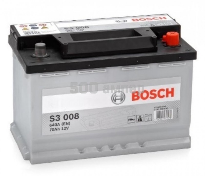 Аккумулятор Bosch S3 007 70Ah 640A (-+) (570144064) 0092S30080_BCH