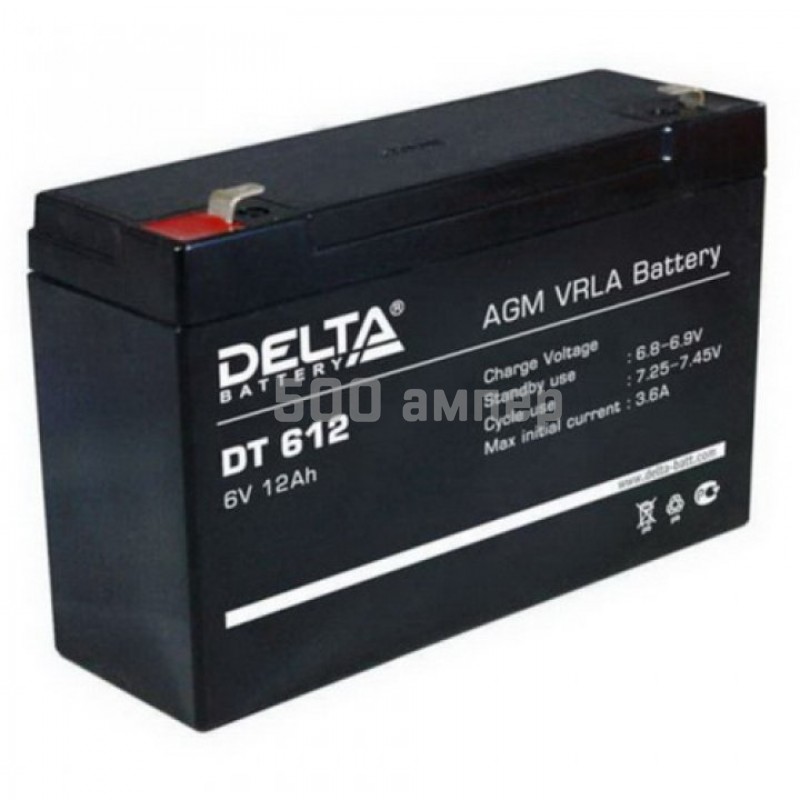 Аккумулятор Delta DT 612 6V 12Ah 27307