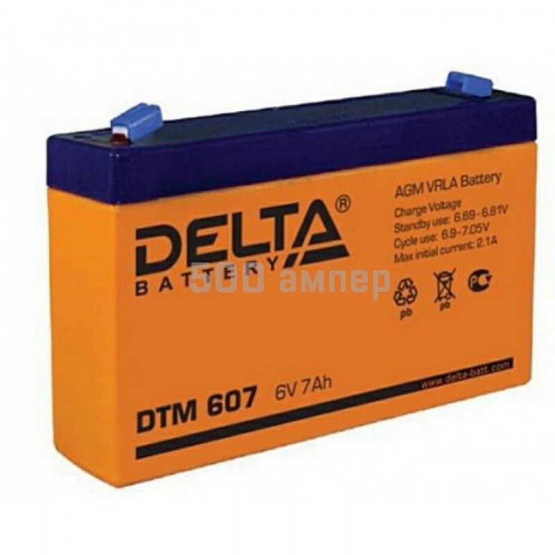 Аккумулятор Delta DTM 607 6V 7Ah (усиленный) 20859
