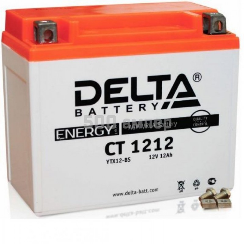 Аккумулятор Delta CT 1212 12Ah (YTX12-BS, YTX14-BS) 27328