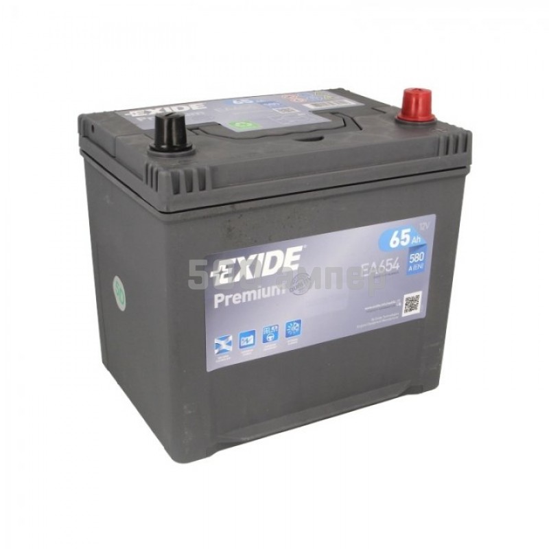 Аккумулятор EXIDE EA654 PREMIUM 65Ah 580A (-+) EA654