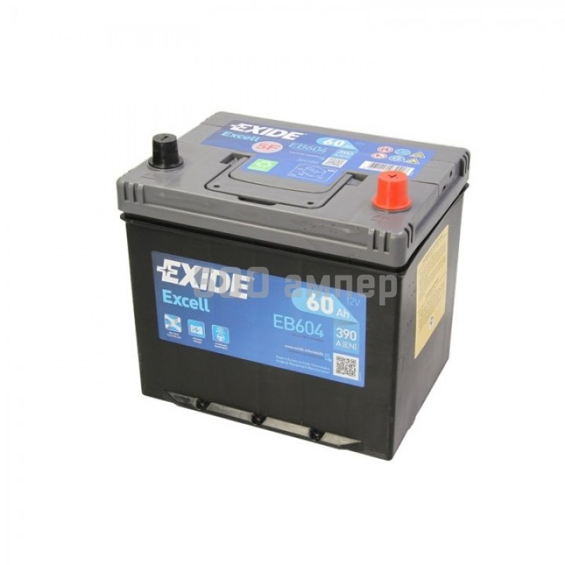 Аккумулятор EXIDE EB604 EXCELL 60Ah 390A (-+) EB604_EXI