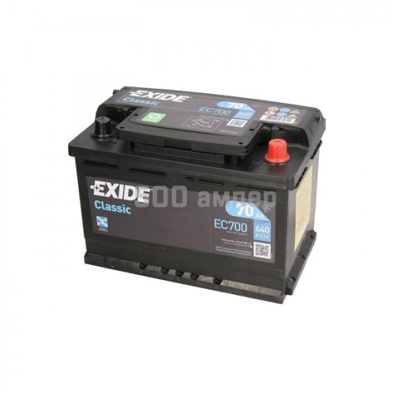 Аккумулятор EXIDE EC700 CLASSIC 70Ah 640A (-+)  EC700_EXI