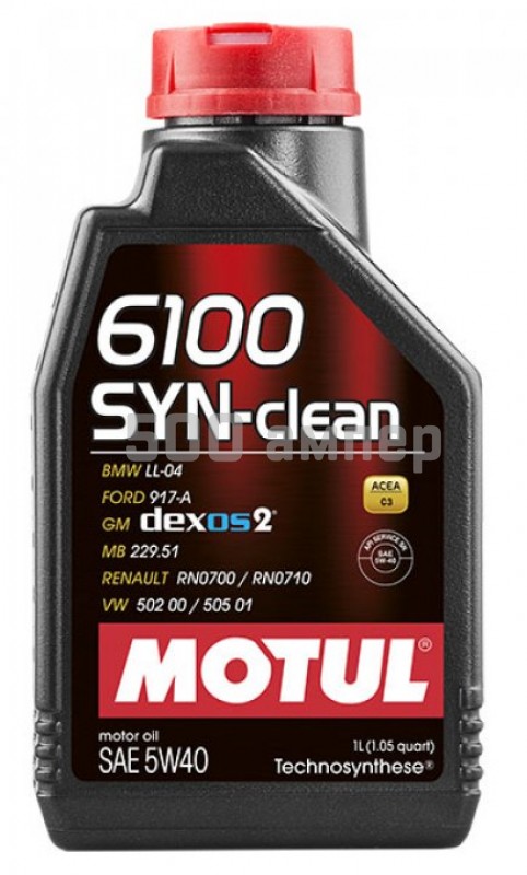 Масло моторное Motul 5W40 6100 Syn-Clean (1L) 107941