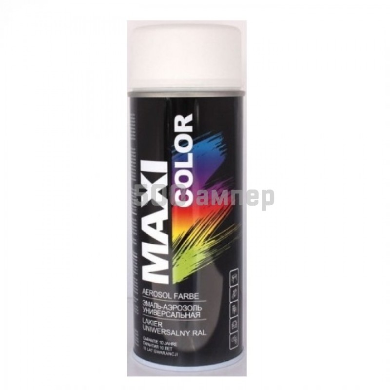 Краска аэрозольная Maxi белая матовая (9010) 400мл 12037