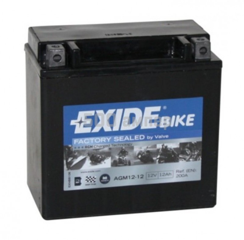 Аккумулятор EXIDE 12Ah 200A AGM12-12 AGM1212F_EXI