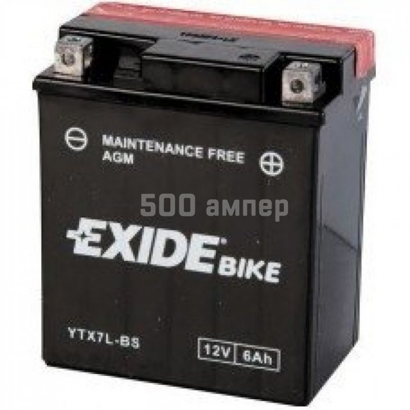 Аккумулятор EXIDE 6Ah 80A ETX7L-BS ETX7LBS_EXI