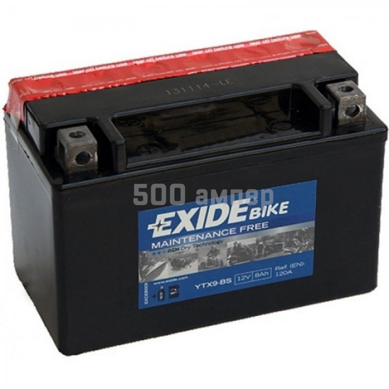 Аккумулятор EXIDE 8Ah 120A ETX9-BS ETX9BS_EXI