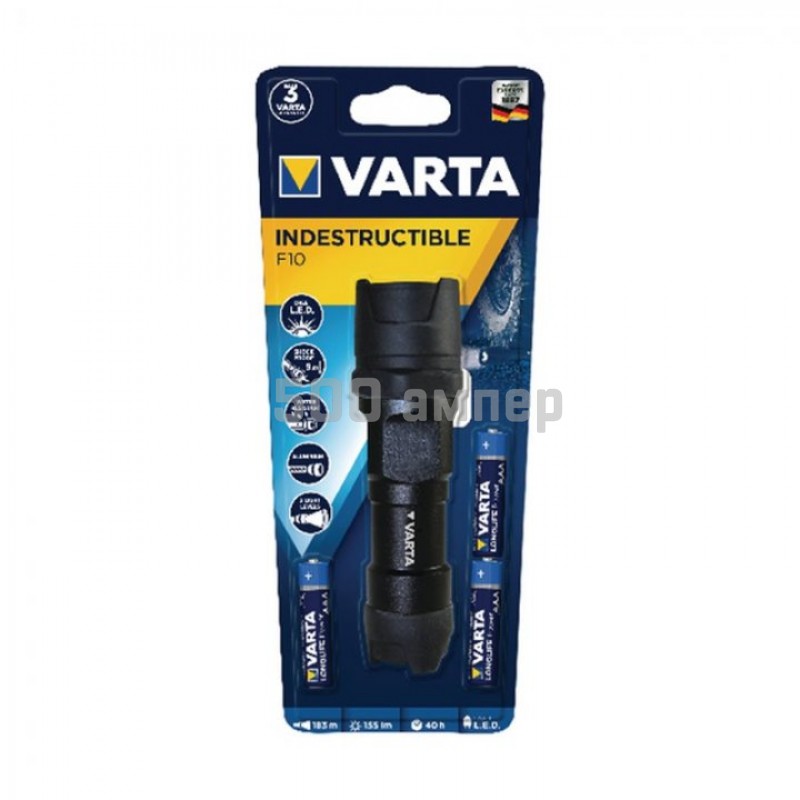 Фонарик VARTA  Indestructible 1 Watt LED Light incl. 3AAA 018700101421
