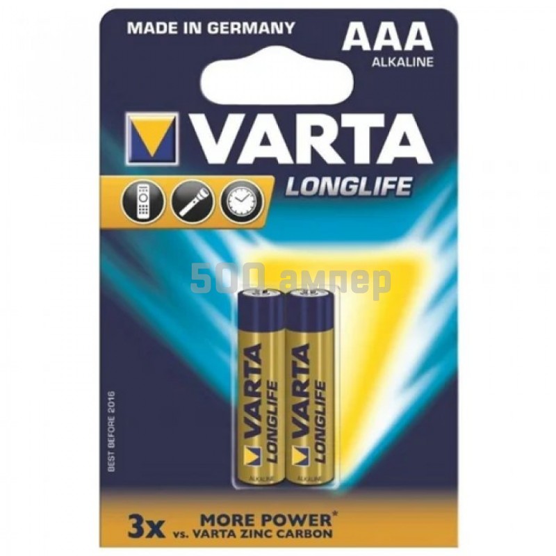 РАСФАСОВКА VARTA (1шт= 1 батарейка): Батарейка VARTA LONGLIFE 12 AAA - 1 шт 04103301112f