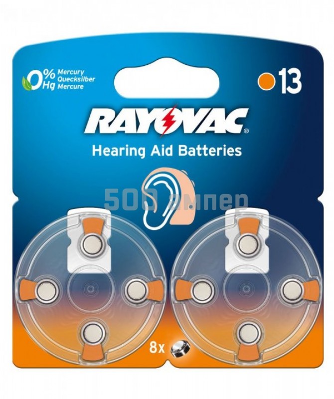 Батарейка VARTA для слуховых аппаратов Rayovac HAB 13 Blister 8 04606745418
