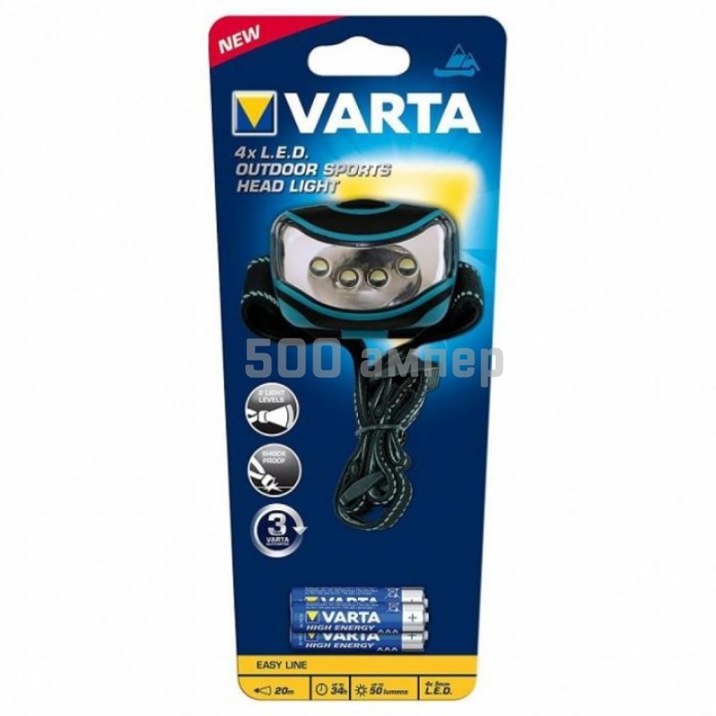 Фонарик VARTA Outdoor Sports 4x LED Head Light 16630101421