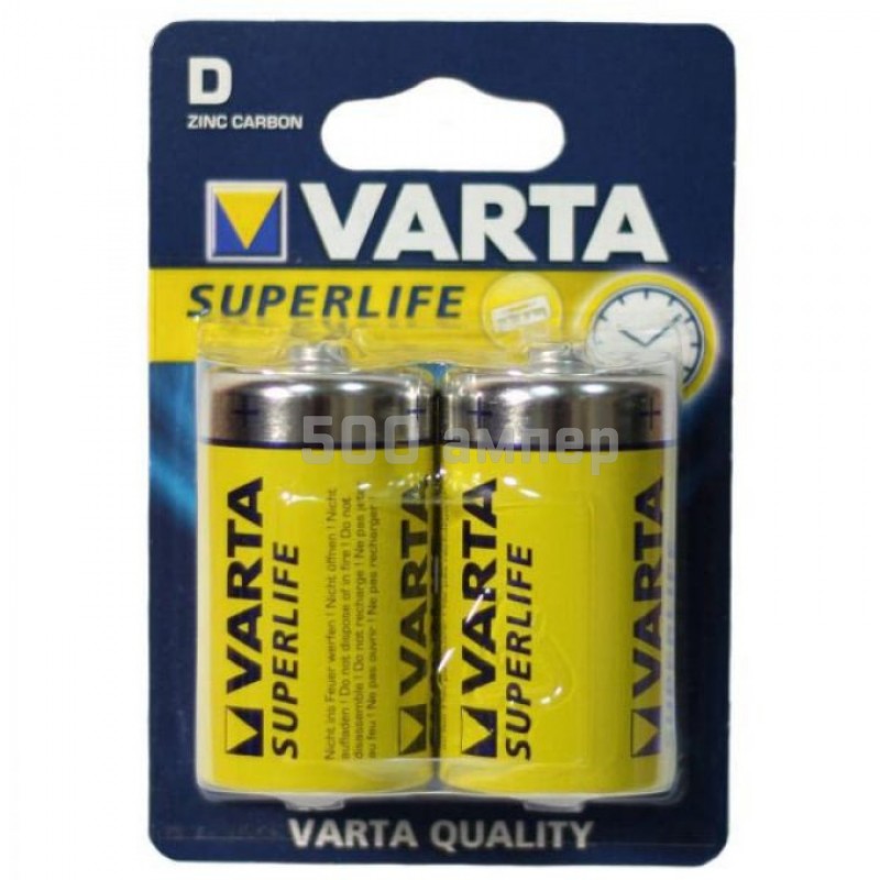 Батарейка VARTA 2шт VARTA SUPERLIFE MONO 2D  R20P 02020101412