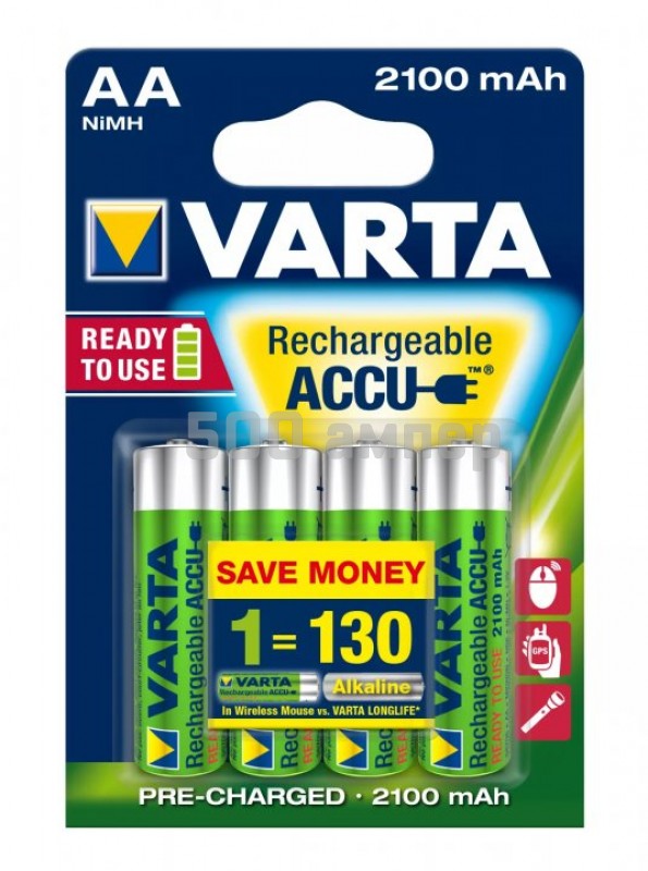Аккумулятор VARTA Rechargeable Accu 3+1 AA 2100 mAh R2U (блистер 4шт) 56706101494