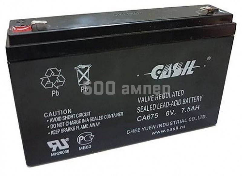 Аккумулятор Casil 6V 7.5Ah (CA675) 25242