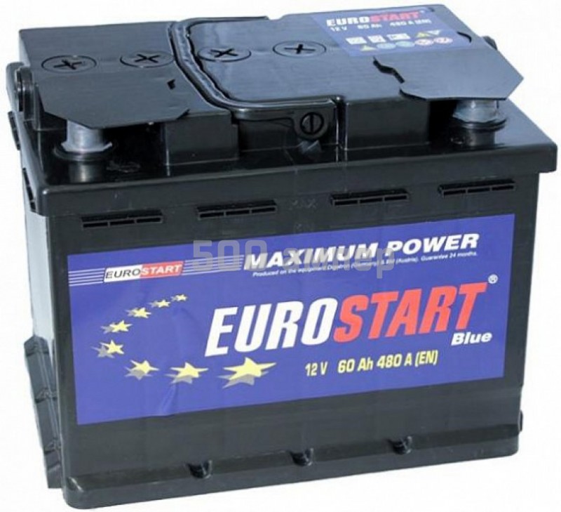 Аккумулятор Eurostart 60 Ah 480А (+-)  26442