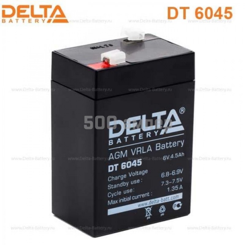 Аккумуляторная батарея Delta DT 6045 6V 4.5Ah 27305