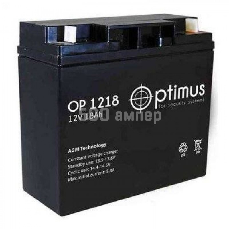 Аккумулятор Optimus 1218 18Ah 27292