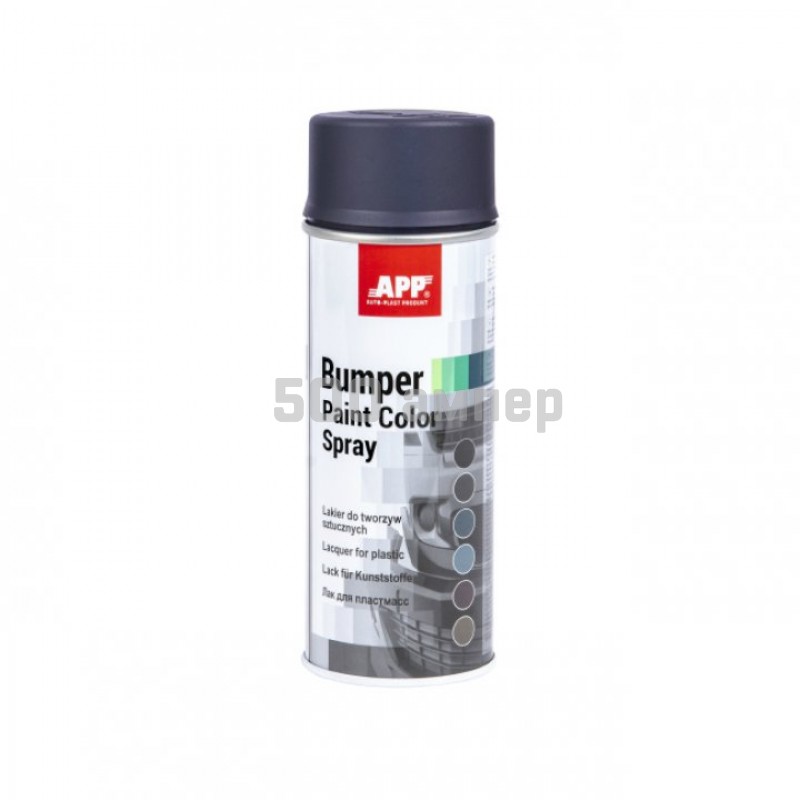 Краска для изделий из пластмассы в аэрозоли <BUMPER paint> APP 210407 антрацит 400мл 210407