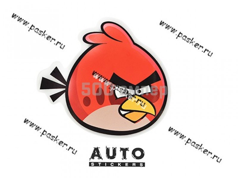 Наклейка Angry Birds 15,5x14см красная 20078