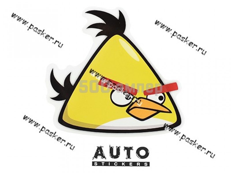 Наклейка Angry Birds 15x15см желтая 20076