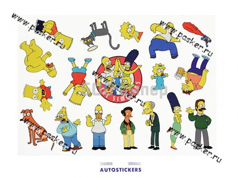 Наклейка The Simpsons 35x50см 20105