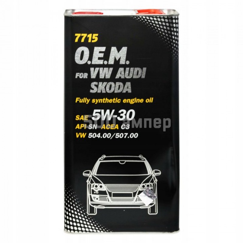 Моторное масло Mannol 52211 7715 OEM for VW Audi Skoda 5W-30 SN/CF 1л METALL 52211