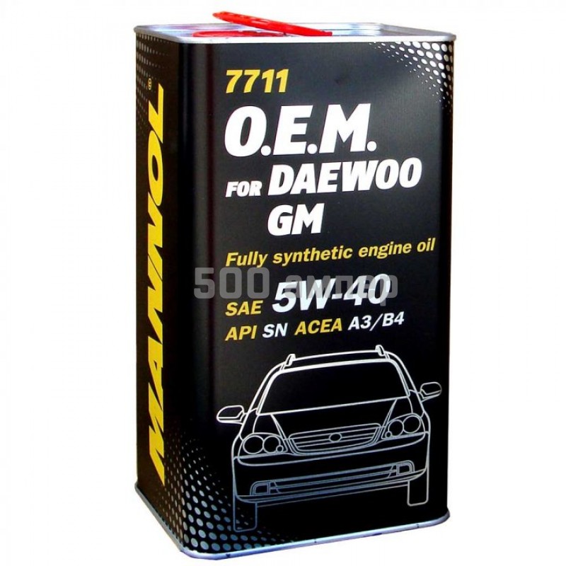 Моторное масло Mannol 51964 7711 OEM for Daewoo GM 5W-40 SN 4л. METALL 51964