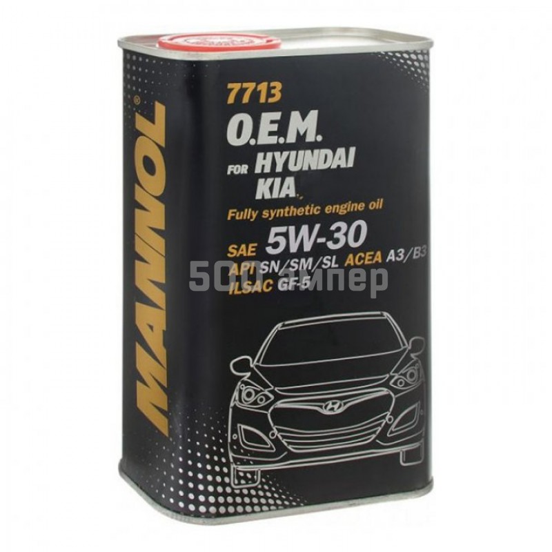 Моторное масло Mannol 99983 7713 OEM for Hyundai Kia 5W-30 SN 4л. METALL 99983