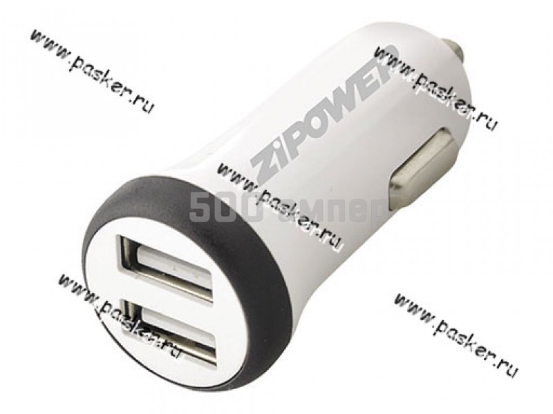 Разветвитель прикуривателя на 2 USB 1, 2.1А ZIPOWER PM6660 65667