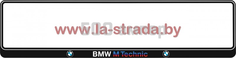 Рамка номера BMW Black (M Technic) GroCar (Польша) 28960