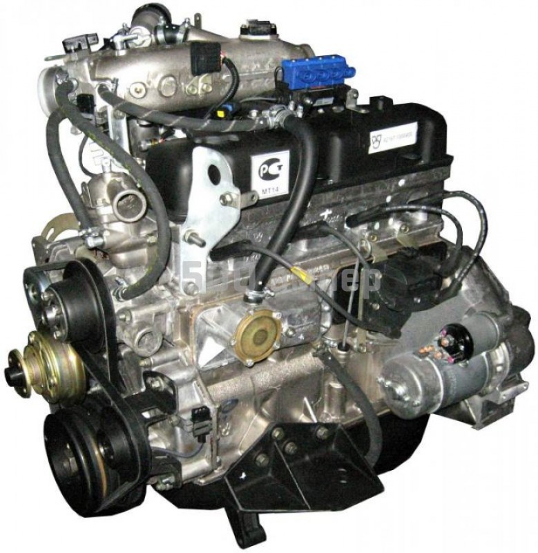 Двигатель УМЗ (Газель Бизнес Евро-4) под ГУР (1 катушка) с поликл. ремнем привода агрегатов  42164.1000402-70 19707