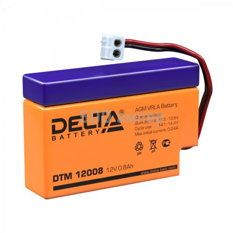 Аккумулятор Delta DTM 12008 12V 0.8Ah 14965