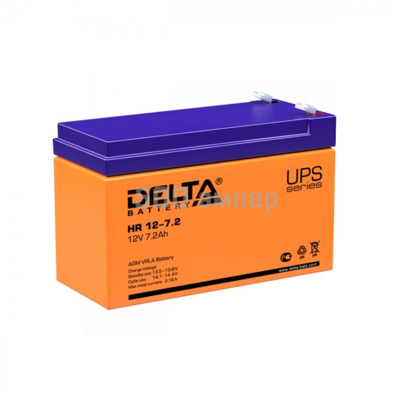 Аккумулятор Delta HR 12-7.2 12V 7,2Ah 14667