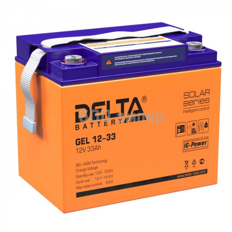 Аккумулятор Delta GEL 12-33 12V 33Ah 15045