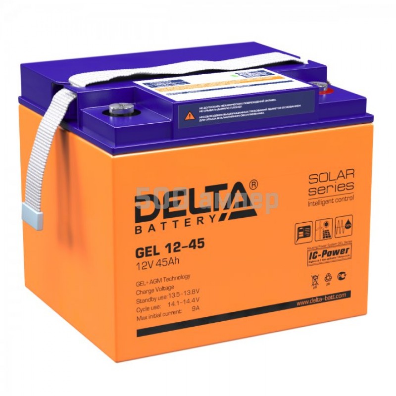 Аккумулятор Delta GEL 12-45 12V 45Ah 15046